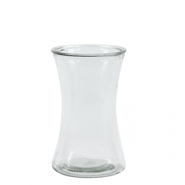 Clear glass vase