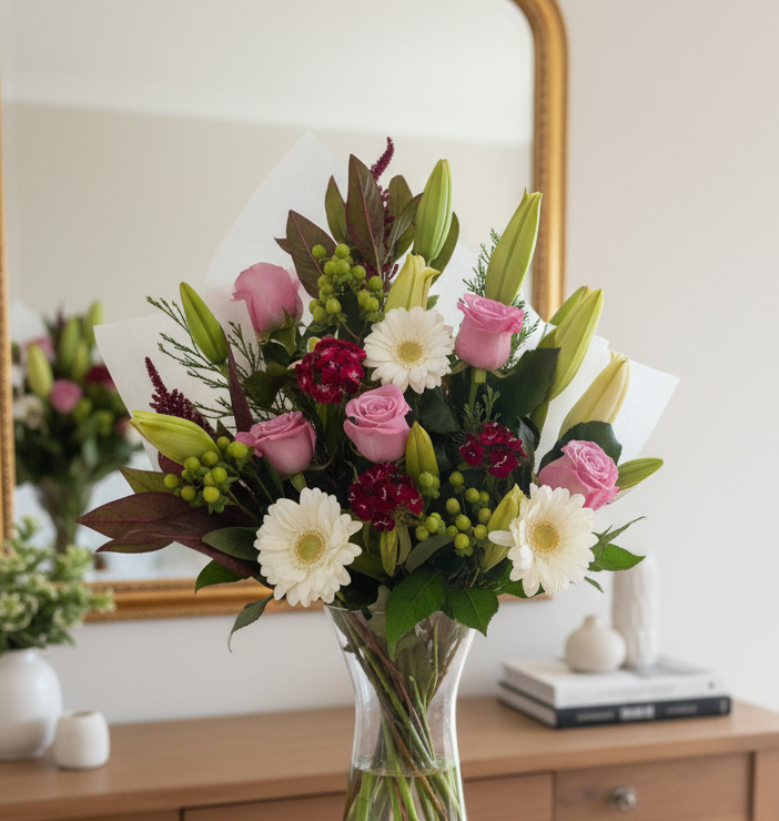 Bouquet of Pink & white flowers