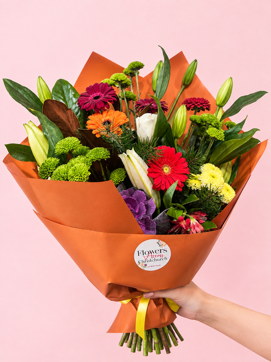 Bright Seasonal held mix bouquet