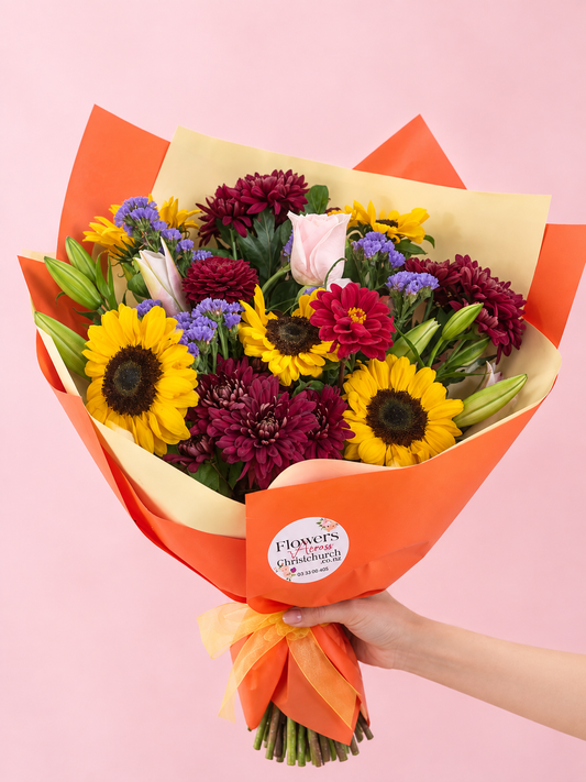 Bright Seasonal held mix bouquet