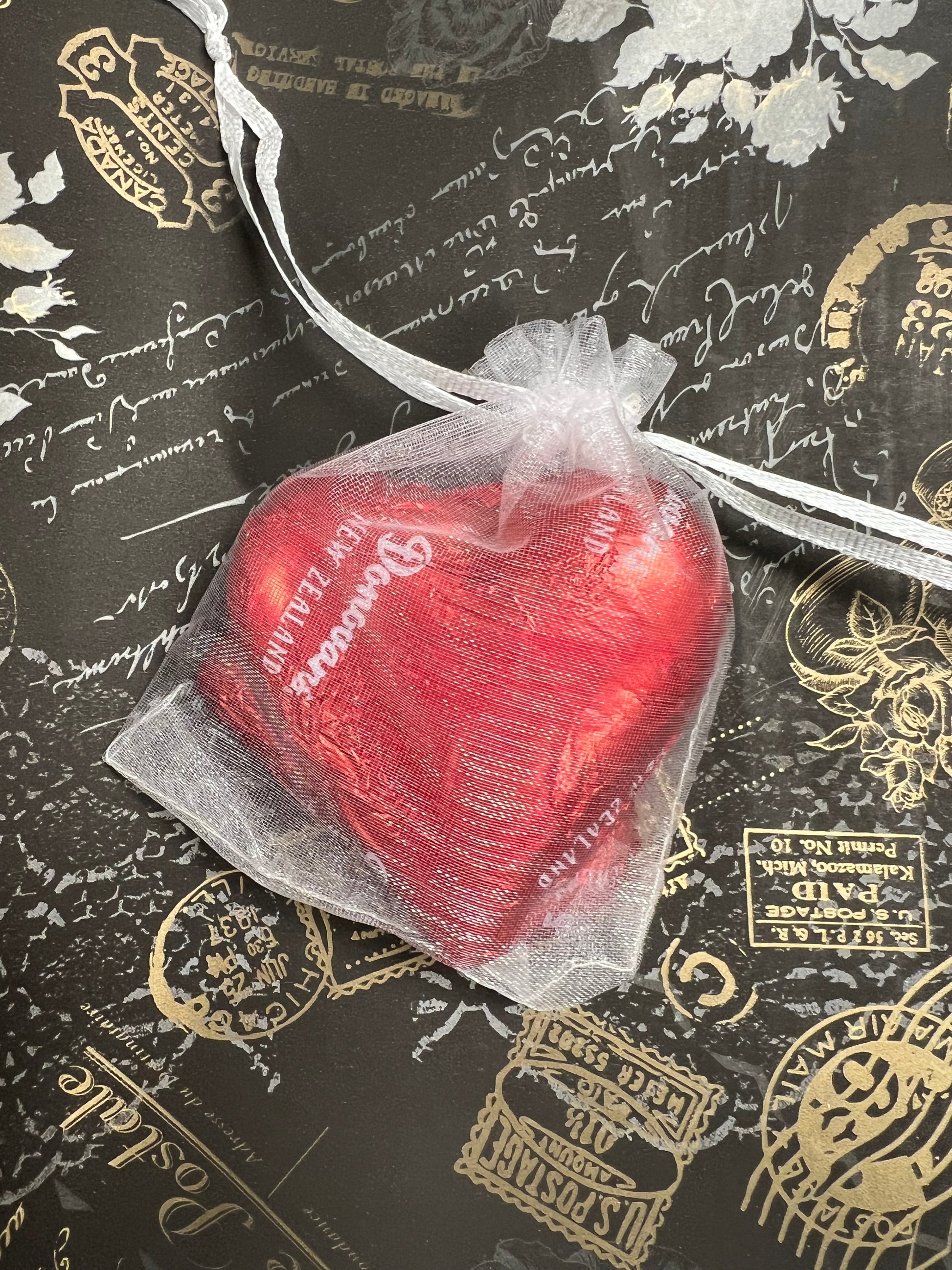 Red heart-shaped