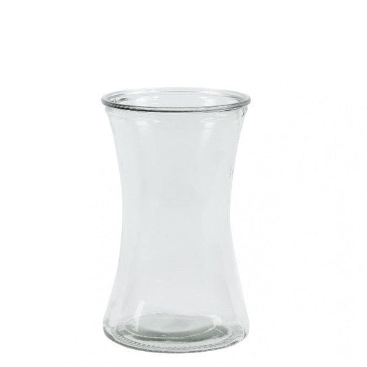 Clear glass vase