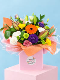 Flower Arrangement in posies box with Lilies